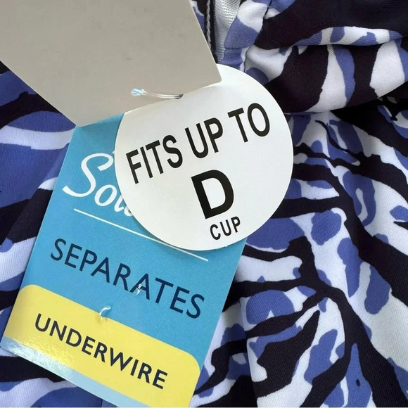 Swim Solutions Plus Size Underwire Bust Support Tankini Top Swimsuit Size 16 NWT - Picture 8 of 12